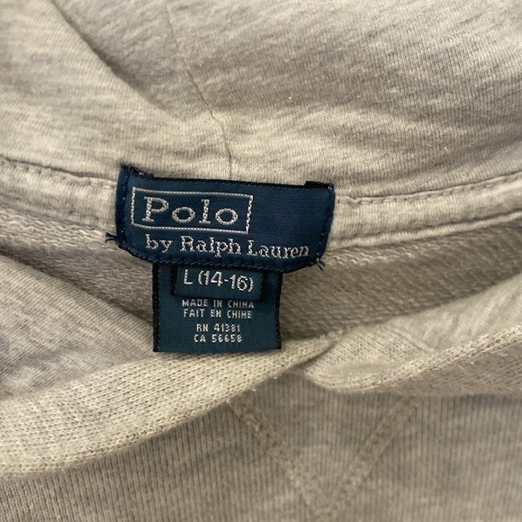 Polo Ralph Lauren grey USA flag Hoodie XL Long Sleeve - Picture 2 of 4